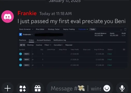 Student testimonial — passed first eval